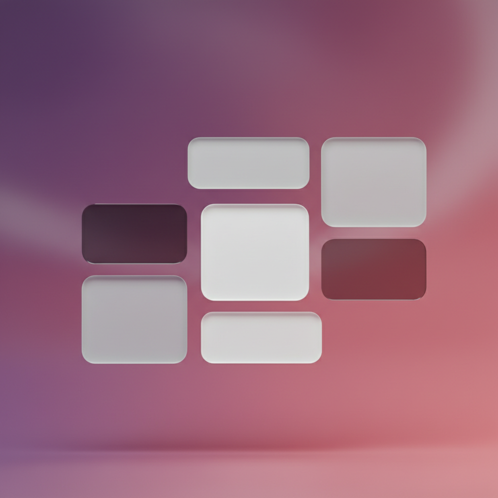Une interface 3D minimaliste montrant un tableau de bord d'abonnements avec des dégradés rose et violet, représentant un projet SaaS créé avec Lovable.