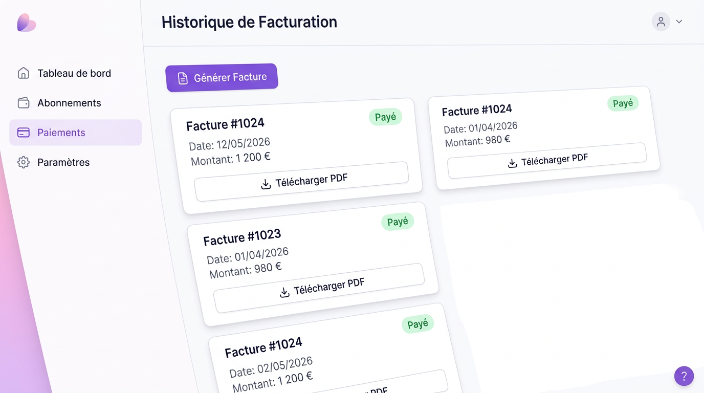 Aperçu de la facturation et des factures dans le SaaS.